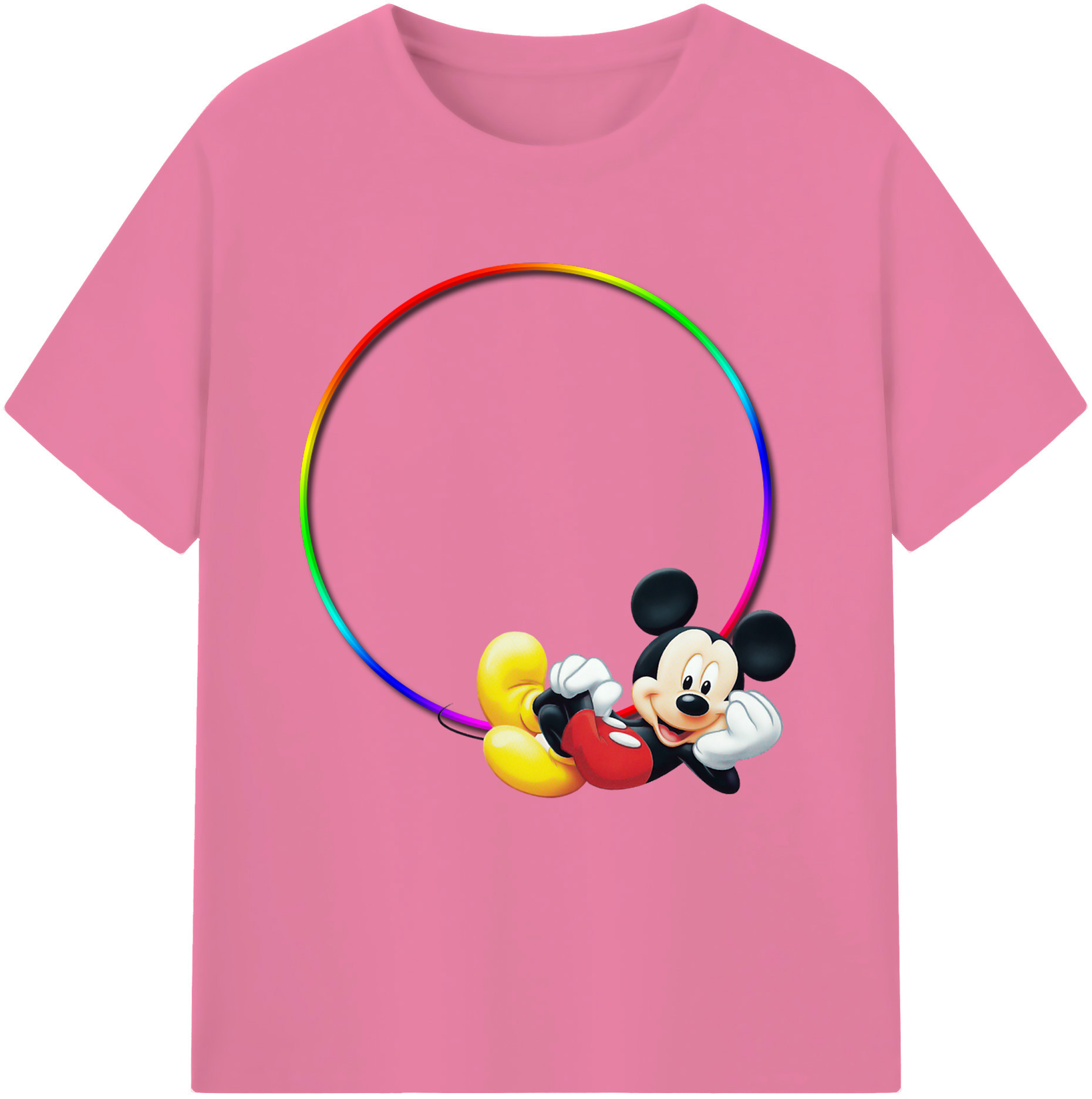 （画像用） ミッキーマウス Mickey Mouse 綿100％半袖Tシャツ（フロントプリント）